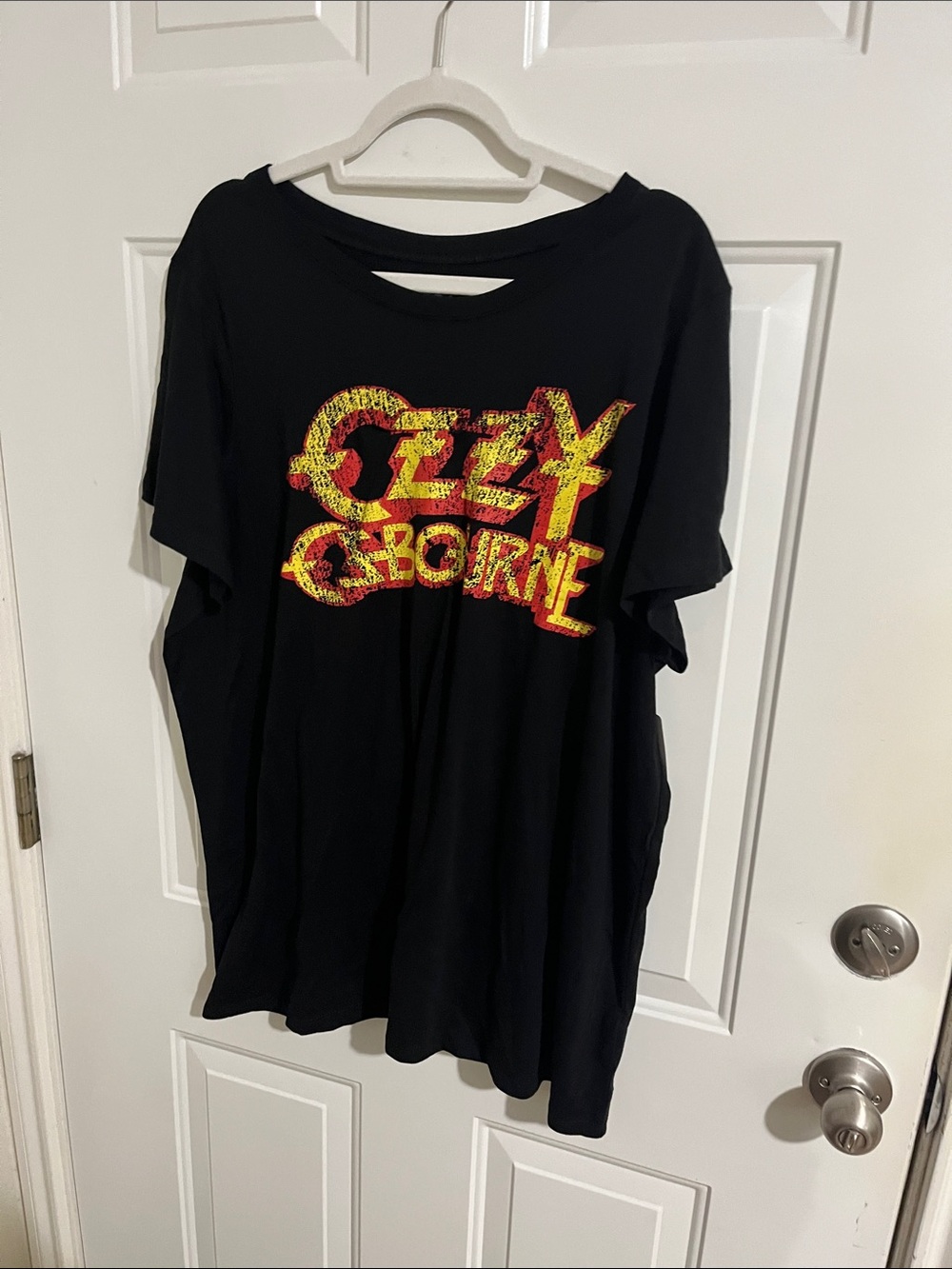torrid Black Ozzy Osbourne Graphic Tee with Red and Yellow Logo